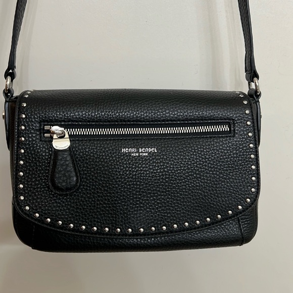 Henri Bendel Dakota studded flap Crossbody Black - Picture 2 of 16